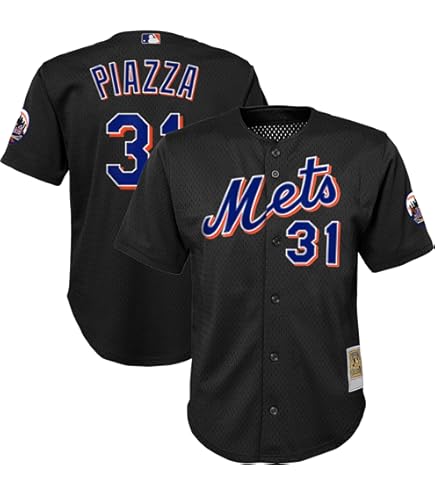 Amazon.com : Mitchell & Ness Mike Piazza Black New York Mets